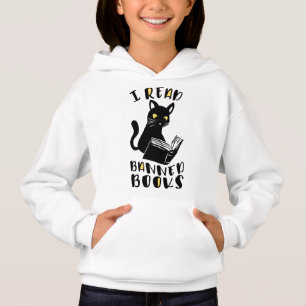 I read banned books Cat Hoodie