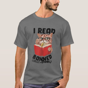 I Read Banned Books Cat Reader Bookworm Women T-Shirt