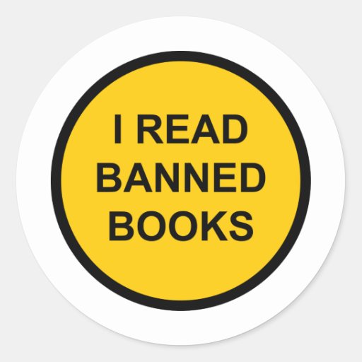 I Read Banned Books Classic Round Sticker | Zazzle