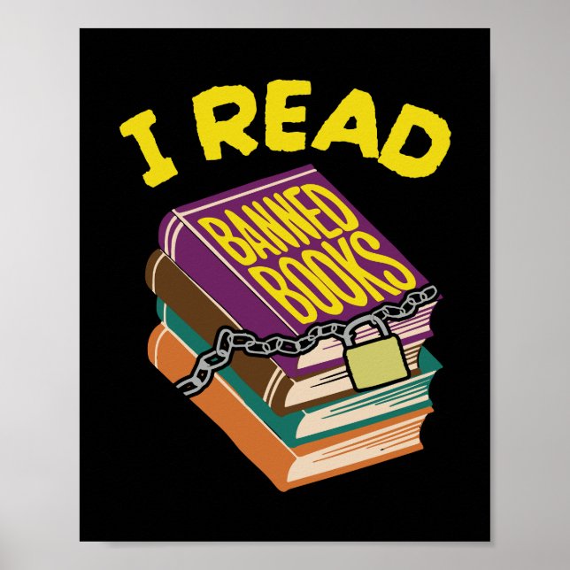 I Read banned Books | English Teacher Funny Poster (Front)
