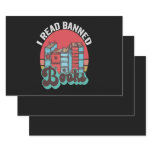 I Read Banned Books Funny Book Lovers Vintage Gift Wrapping Paper Sheets