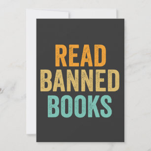 I Read Banned Books Funny Bookish Reader Invitation