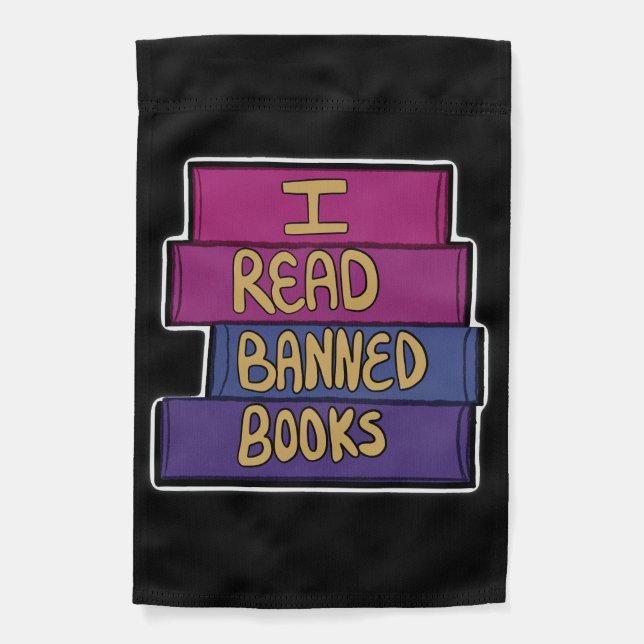 I Read Banned Books Garden Flag (Front)
