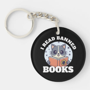 I read banned books keychain