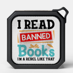 I Read Banned Books Librarian Reader Bluetooth Speaker