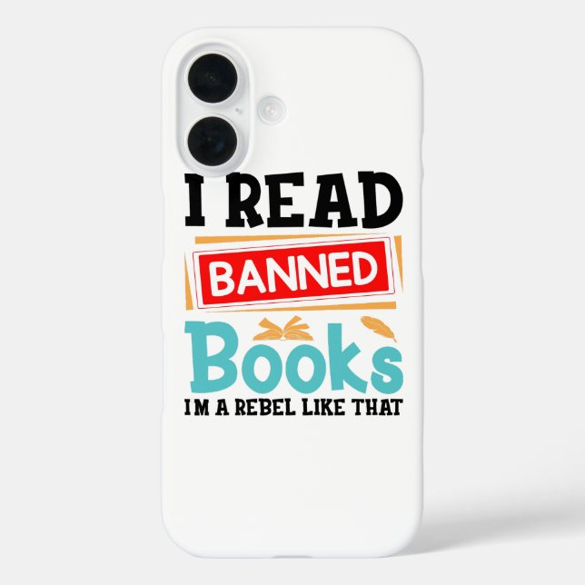 I Read Banned Books Librarian Reader Case-Mate iPhone Case (Back)