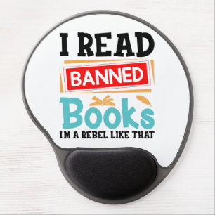 I Read Banned Books Librarian Reader Gel Mouse Pad