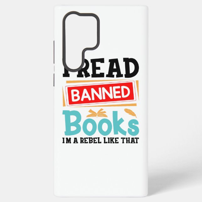 I Read Banned Books Librarian Reader Samsung Galaxy Case (Back)