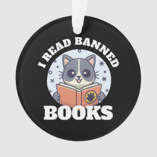 I read banned books ornament