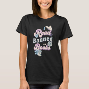 I Read Banned Books Protes Vintage Retro Groovy Vi T-Shirt