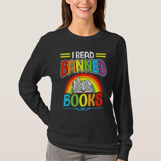 I Read Banned Books Reading Library 5 T-Shirt (Front)