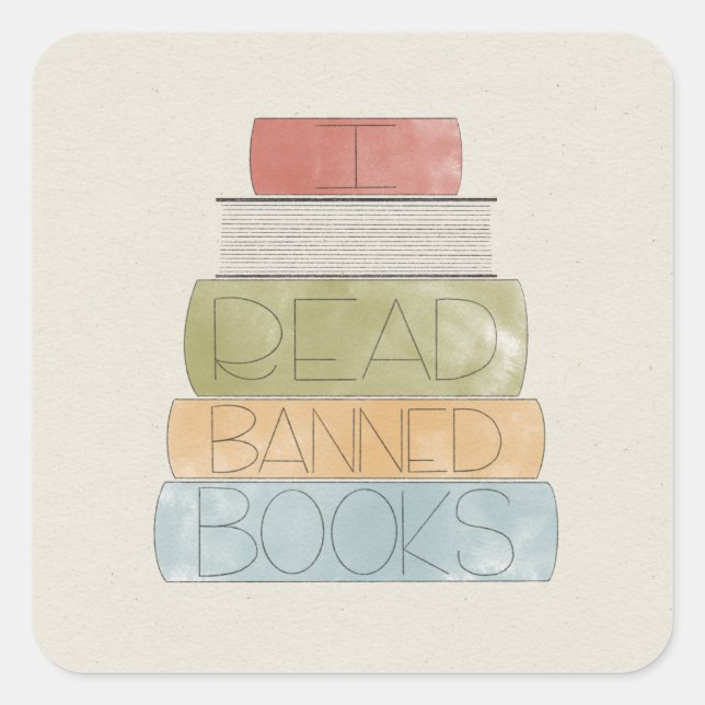 I Read Banned Books  Sticker (Front)