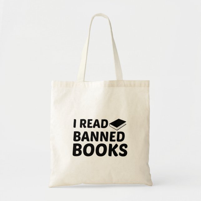 I READ BANNED BOOKS TOTE BAG (Front)