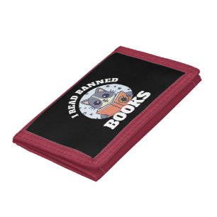 I read banned books trifold wallet