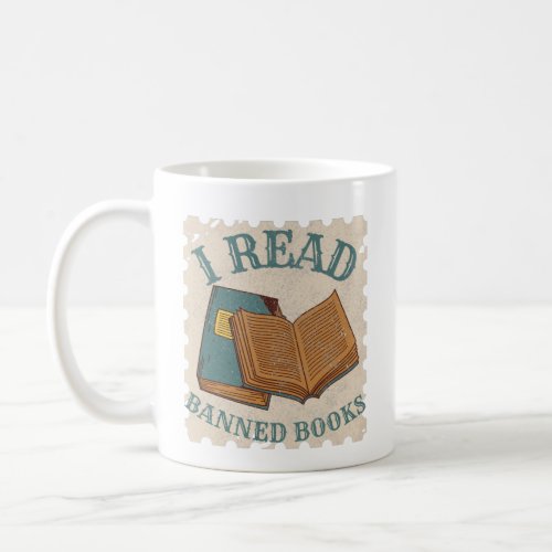 i read banned books vintage books lover coffee mug