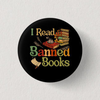 I Read Banned Books Week Librarian Freadom Reader Button