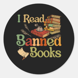 I Read Banned Books Week Librarian Freadom Reader  Classic Round Sticker