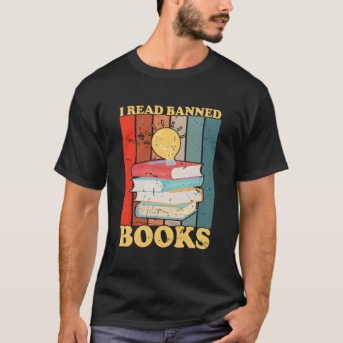 I Read Banned Books Week Librarian Freadom Reader T_Shirt