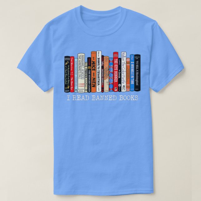 I Read Banned Books Week Librarian Freadom Reader  T-Shirt (Design Front)