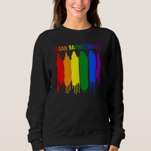 I Read Banned Books Week Rainbow LGBT Book Teache Sweatshirt