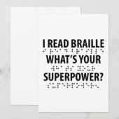 I Read Braille What's Your Superpower (Front/Back)