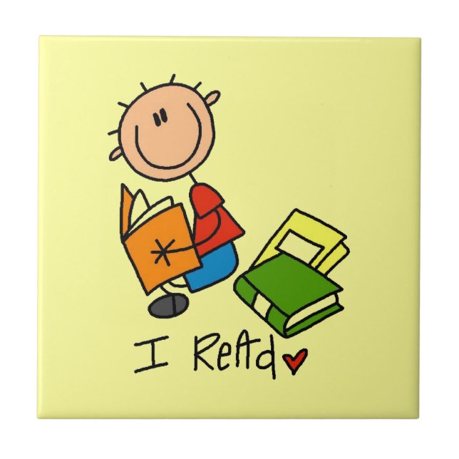 I Read Ceramic Tile (Front)