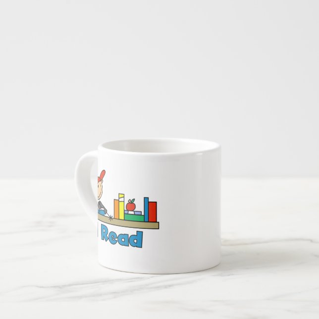 I Read Espresso Cup (Front Left)