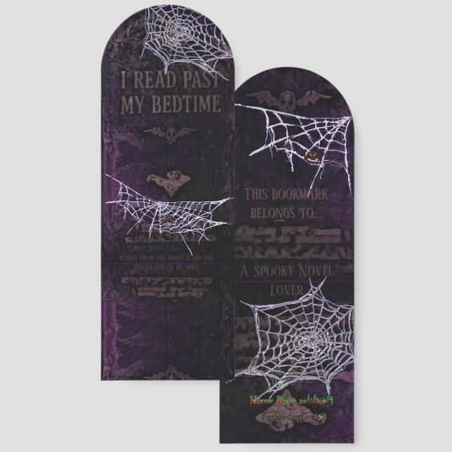 I Read Past My Bedtime Bookmark (Front & Back)