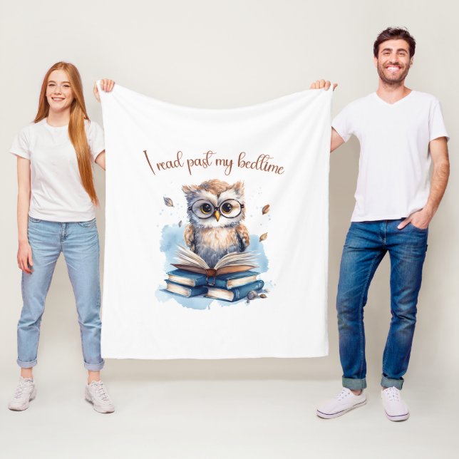 I read past my bedtime  fleece blanket (In Situ)