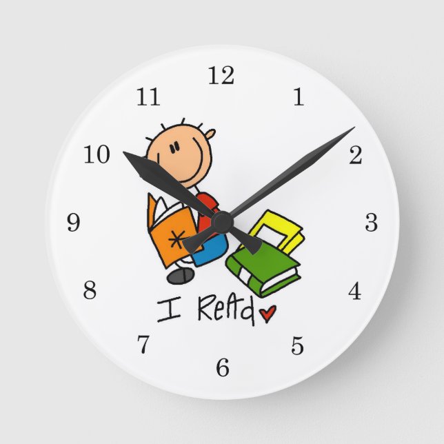 I Read Round Clock (Front)