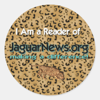 I Read the Jaguar News Classic Round Sticker
