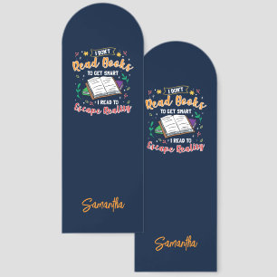 I Read to Escape Reality Cute Keepsake Custom Bookmarks