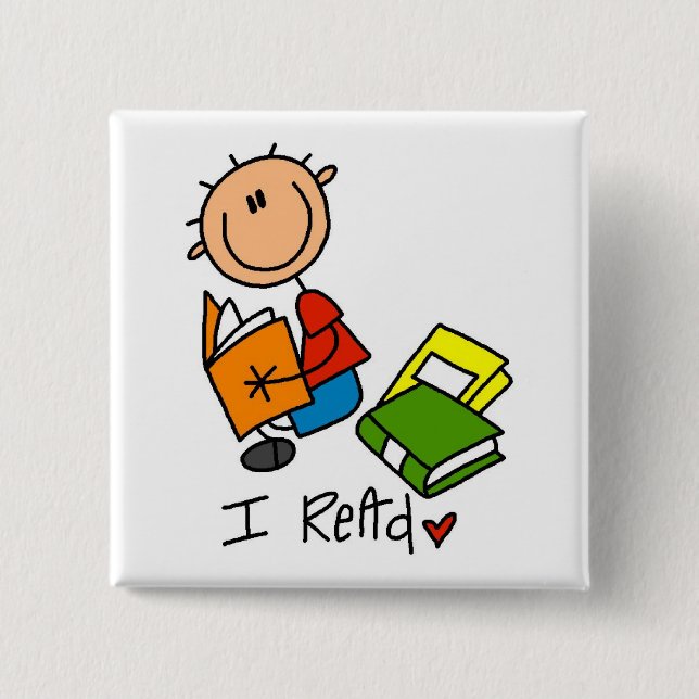 I Read Tshirts and Gifts Pinback Button (Front)