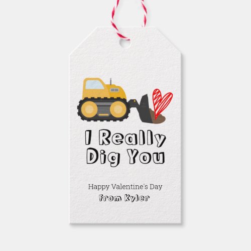 I Really Dig You Classroom Valentine Gift Tags