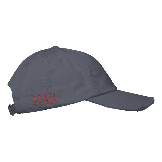 I Really Do Care - Scotland Blue USA Embroidered Baseball Cap (Right)
