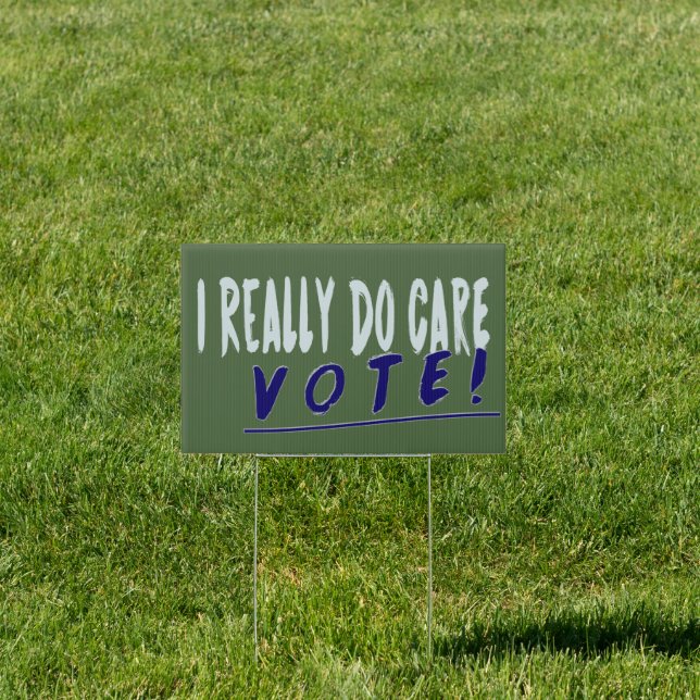 I Really Do Care Vote Anti-Trump Melania Yard Sign (Insitu)