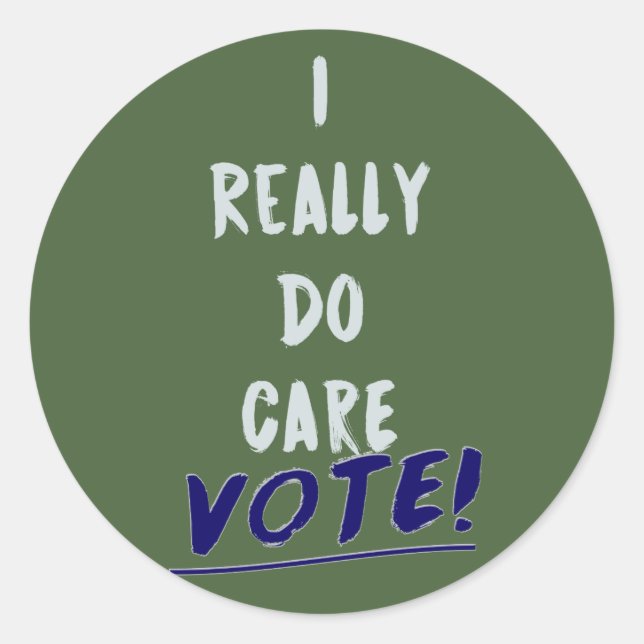 I Really Do Care - Vote Melania Anti-Trump Classic Round Sticker (Front)