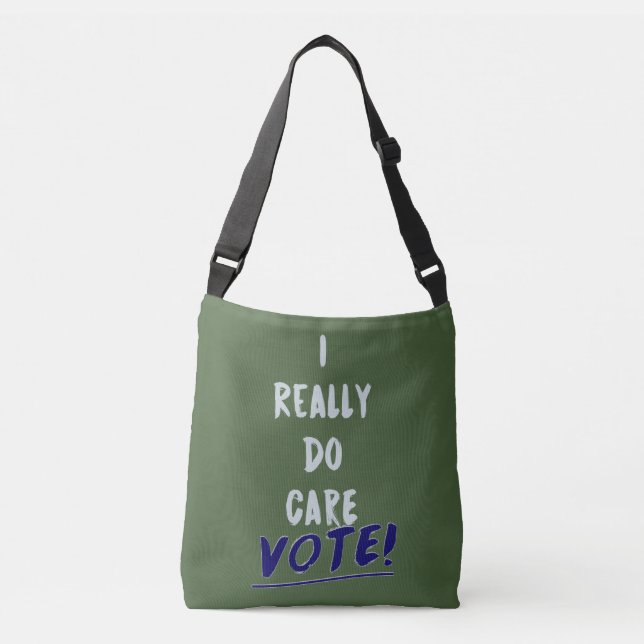 I Really Do Care - Vote Melania Anti-Trump Crossbody Bag (Front)
