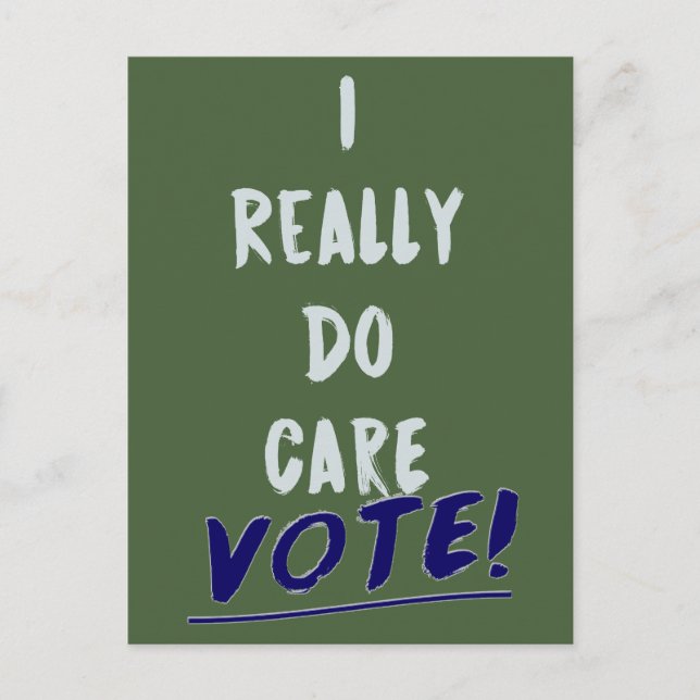 I Really Do Care - Vote Melania Anti-Trump Postcard (Front)