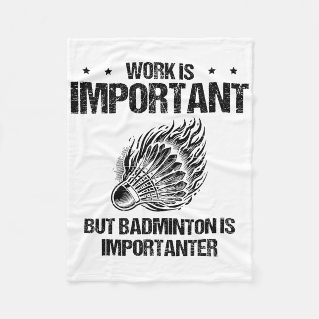 I Really Like Badminton Player Shuttle  Fleece Blanket (Front)