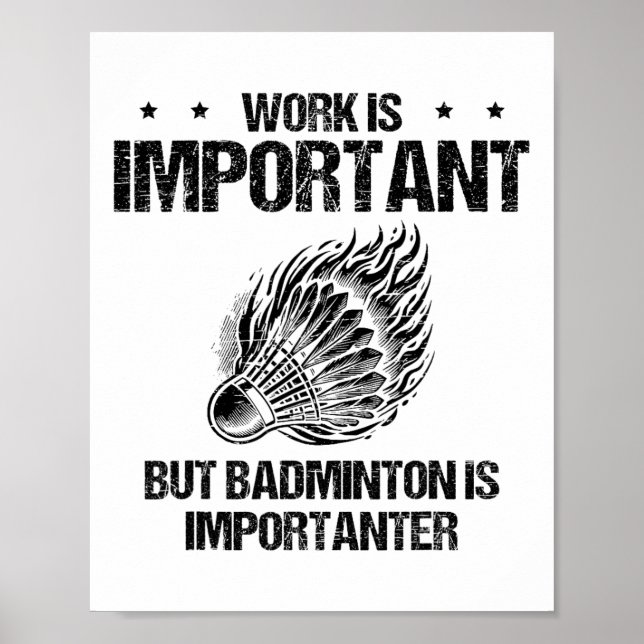 I Really Like Badminton Player Shuttle  Poster (Front)