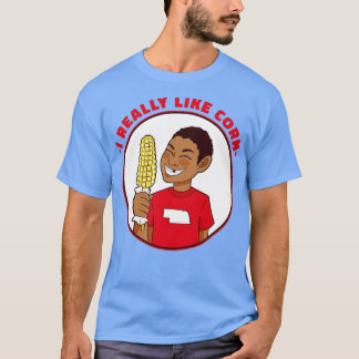 I Really Like Corn Funny Nebraska Corn Kid T-Shirt