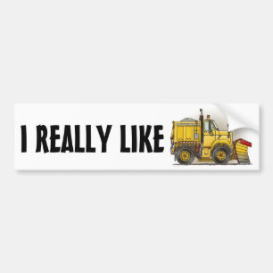 I Really Like Snow Plow Trucks Bumper Sticker
