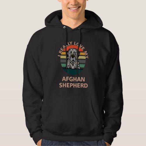 I Really Love My Afghan Shepherd Dog Pet Hoodie