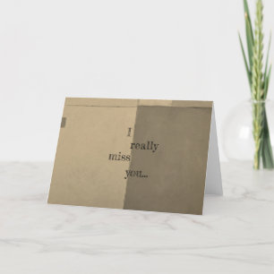 I really miss you letterpress thank you card