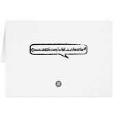 'I recline' blank card (Back Horizontal)