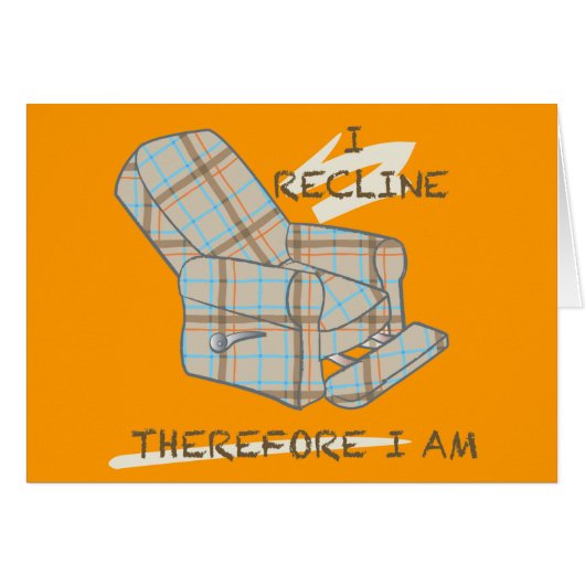'I recline' blank card (Front Horizontal)