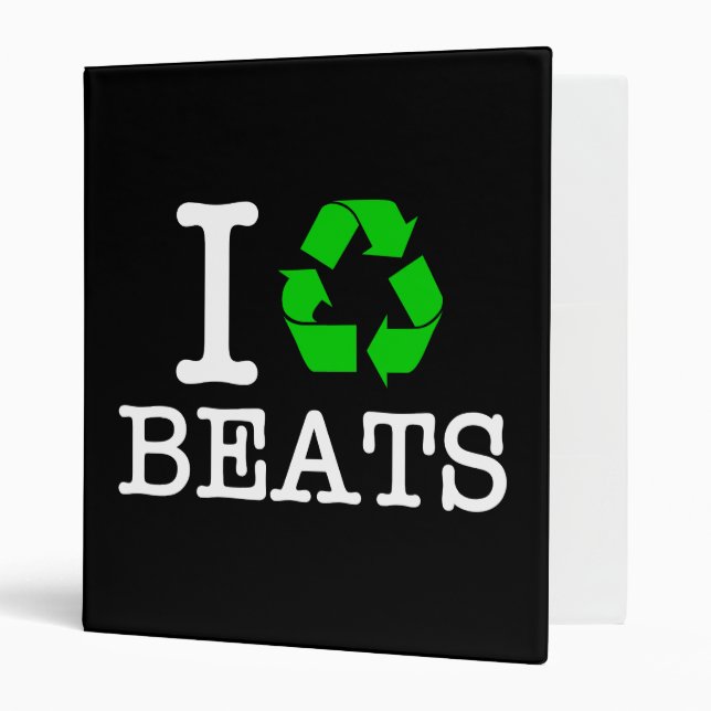 I Recycle Beats 3 Ring Binder (Front/Inside)