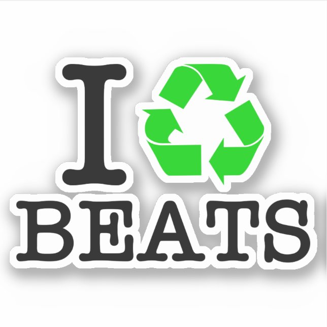 I Recycle Beats Sticker (Front)