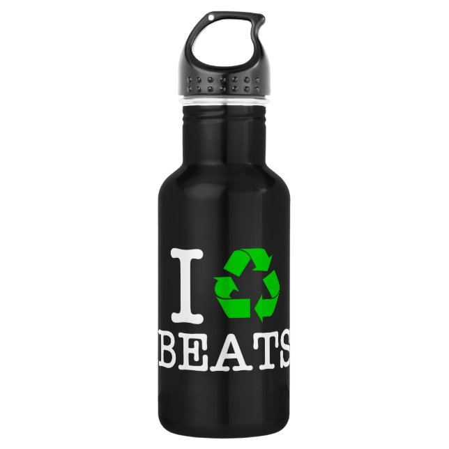I Recycle Beats Water Bottle (Front)